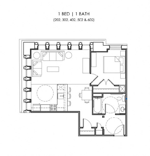 Floorplan 202, 302, 402, 502, 602
